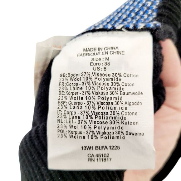 2/$20 Bench 23% Wool Black & Blue Wolf Crew Neck Sweater Size: M - Picture 10 of 10